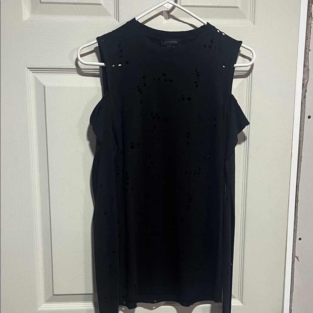 Universal Thread Black Distressed Tank Top